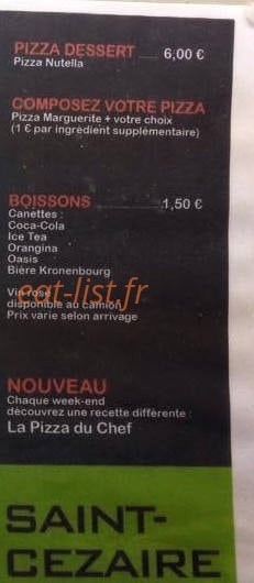 Camion pizza — carte page 3