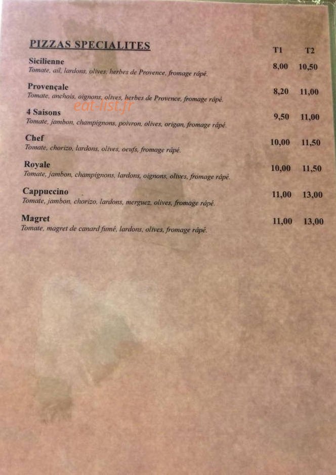 Camion Pizza — carte page 3