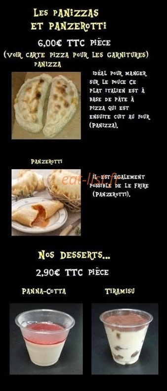 Cara'Pizz — carte page 3