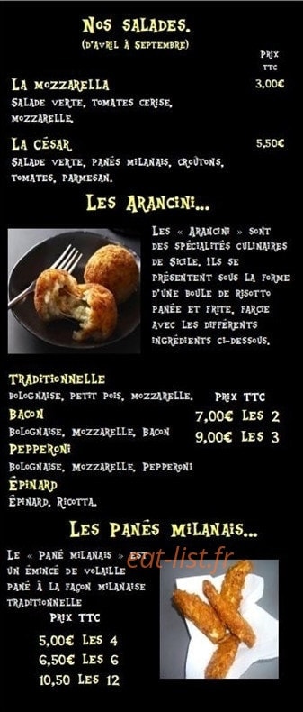 Cara'Pizz — carte page 2
