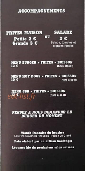 Caravane Bretz'burger — carte page 2