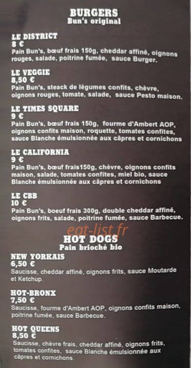 Caravane Bretz'burger — carte page 1