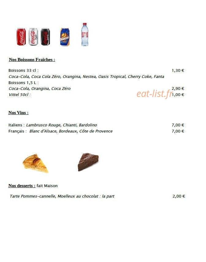 Carlito Pizza — carte page 4