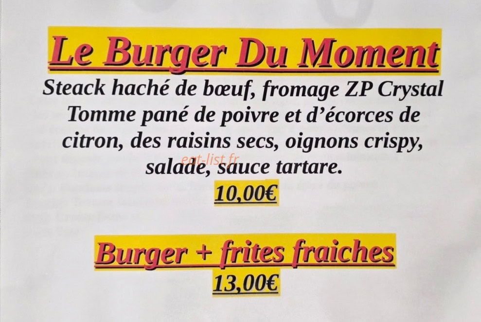 Cas'o Burgers — carte page 1