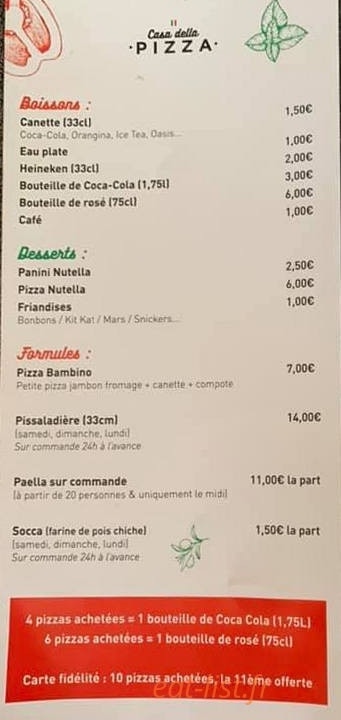 Casa della pizza — carte page 4