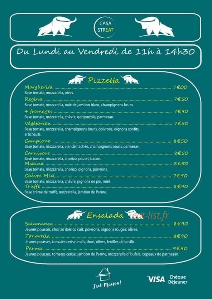 Casa Streat — carte page 1