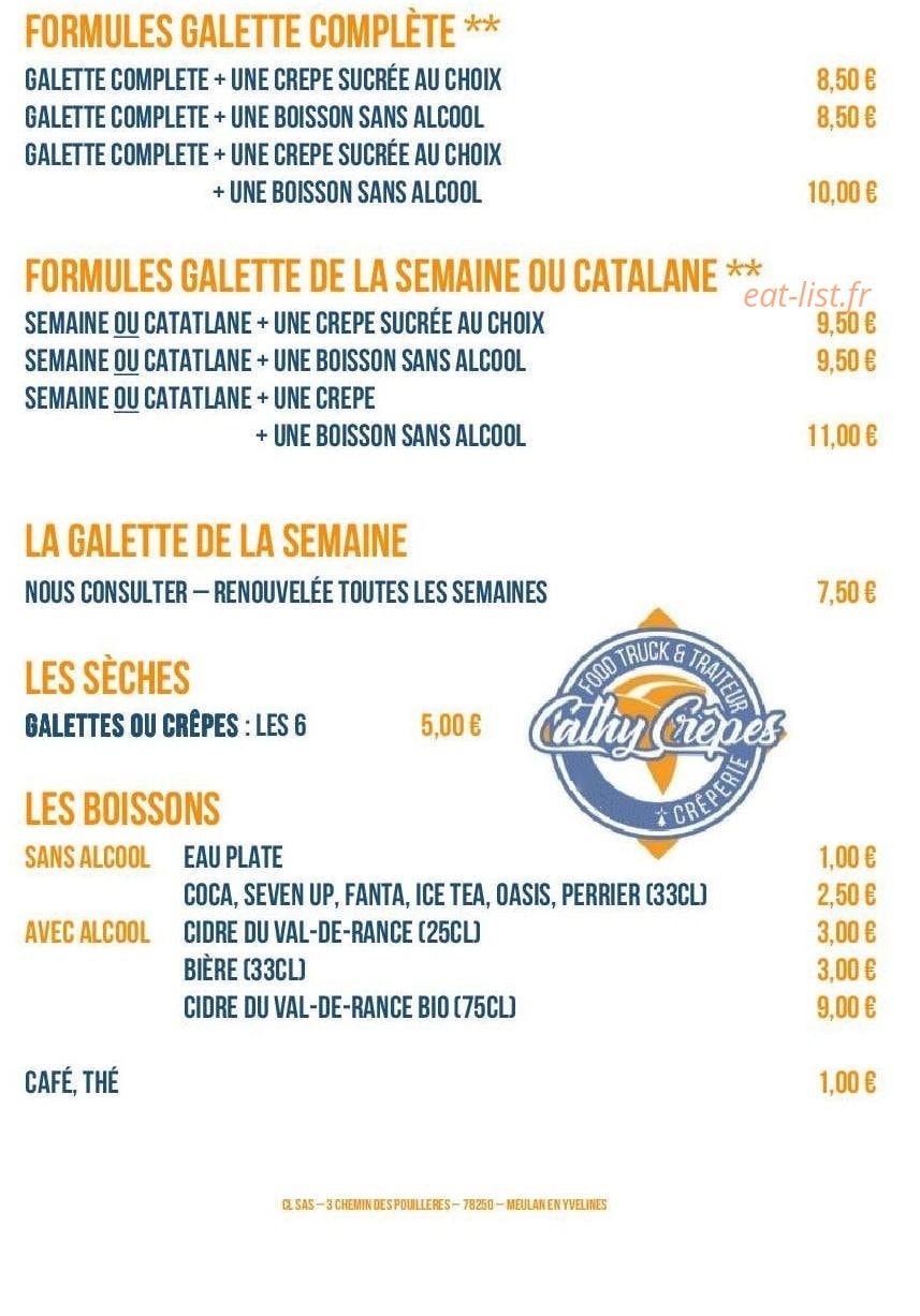 Cathy Crêpes — carte page 2