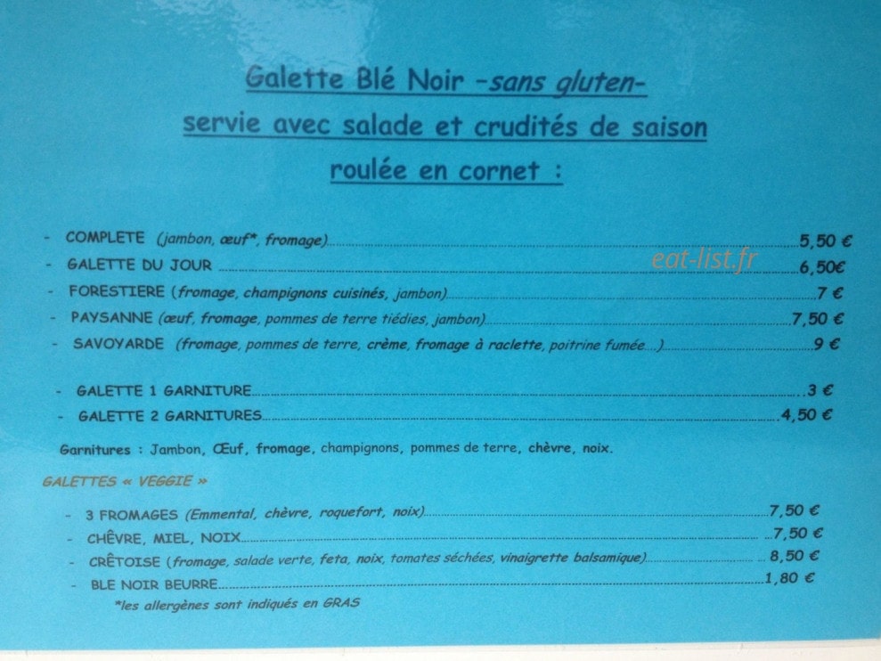 Caval' Crêpes — carte page 3