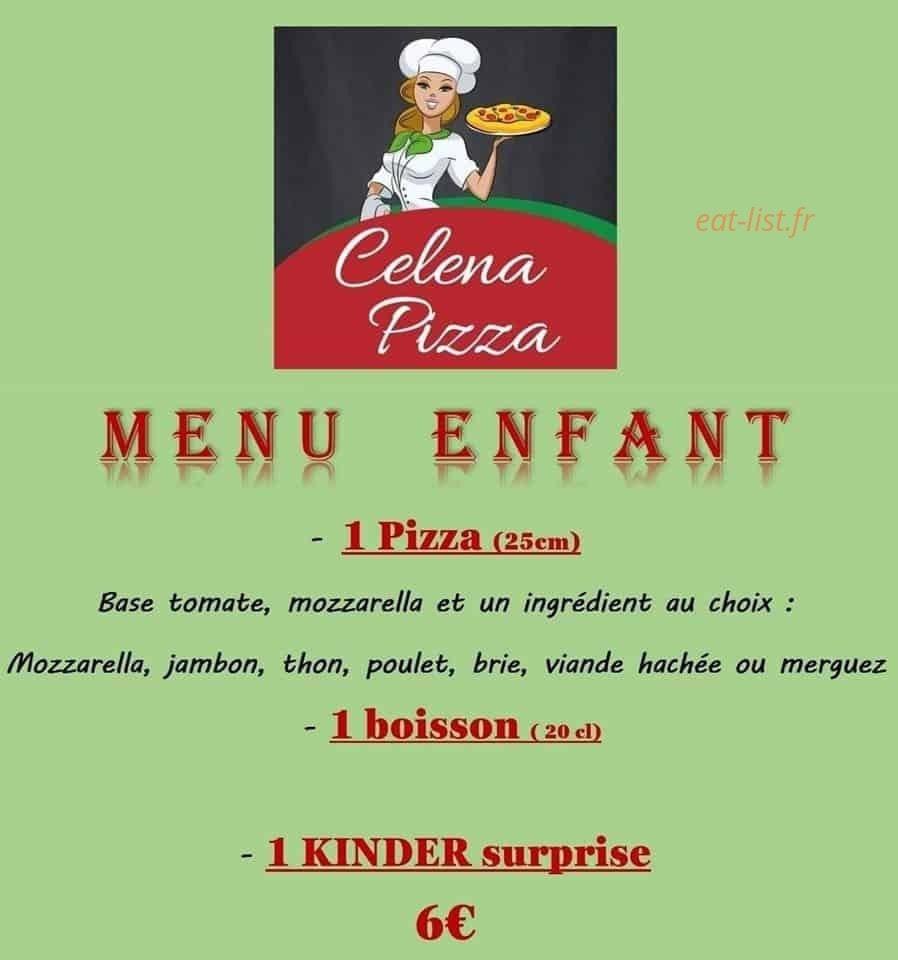 Celena Pizza — carte page 3