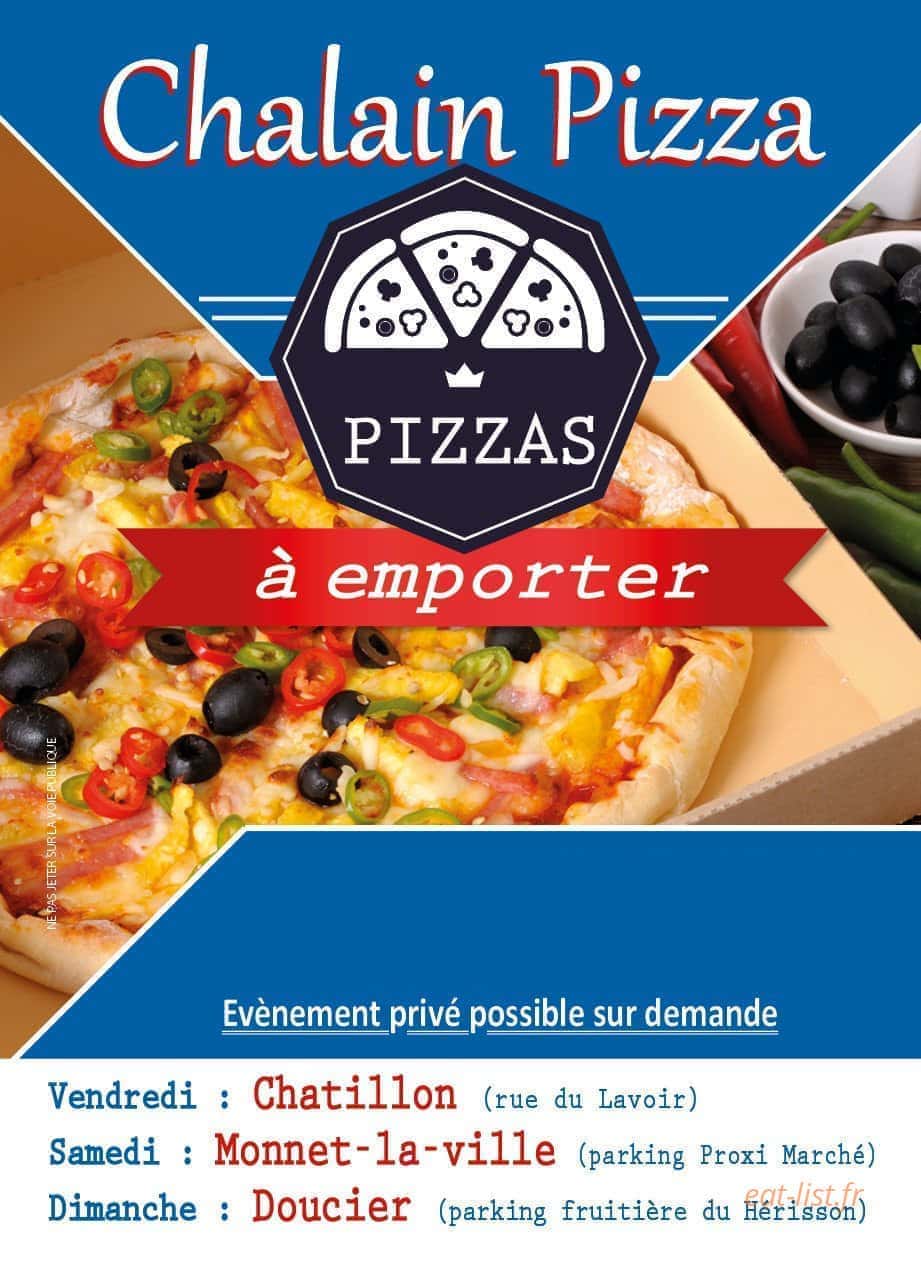Chalain Pizza — carte page 1
