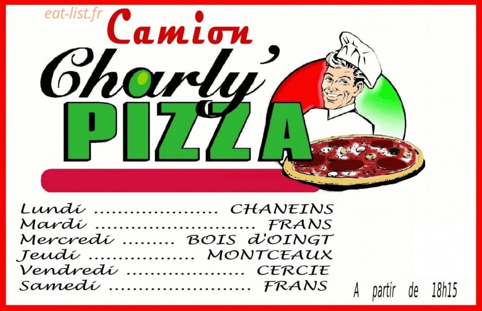 Charly Pizza — carte page 1