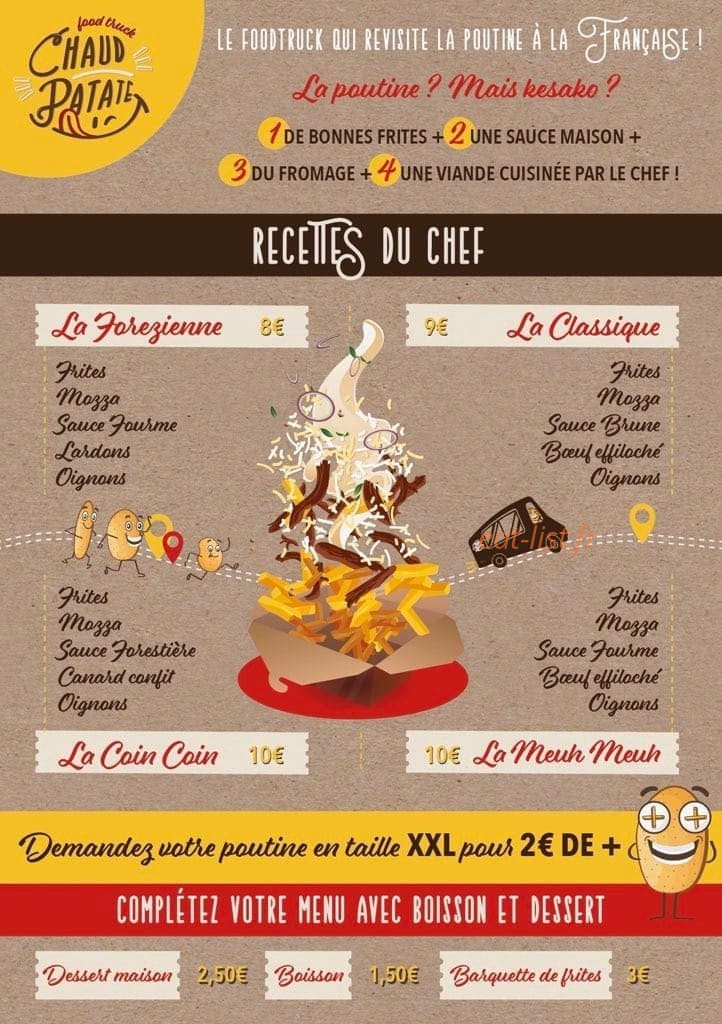 Chaud Patate — carte page 1