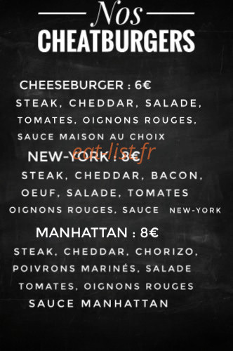 Cheat Meal — carte page 1