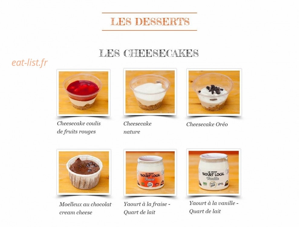 Cheesers — carte page 3
