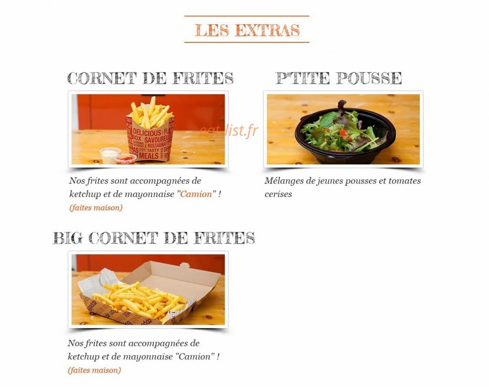Cheesers — carte page 2