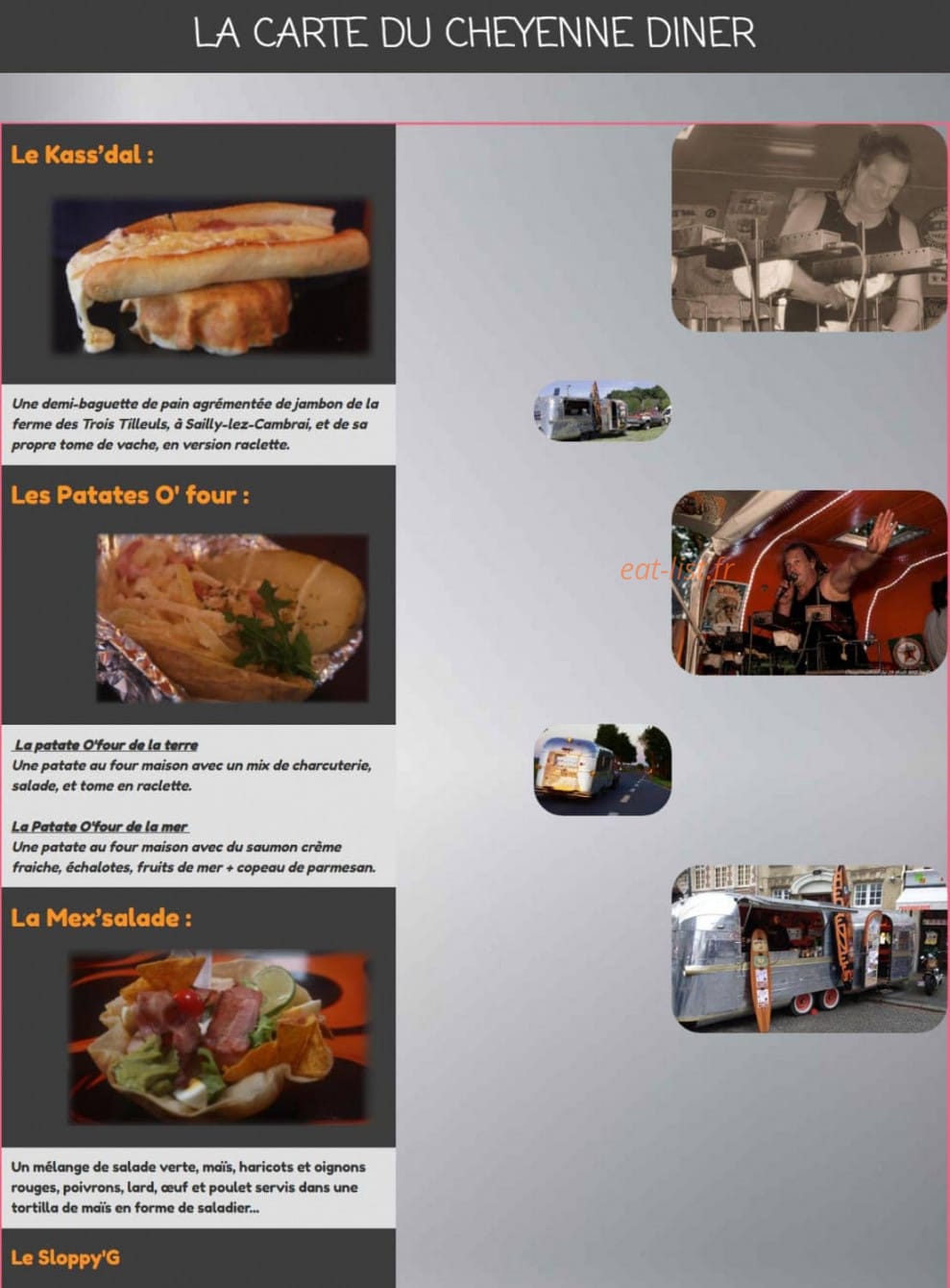 Cheyenne Diner — carte page 1