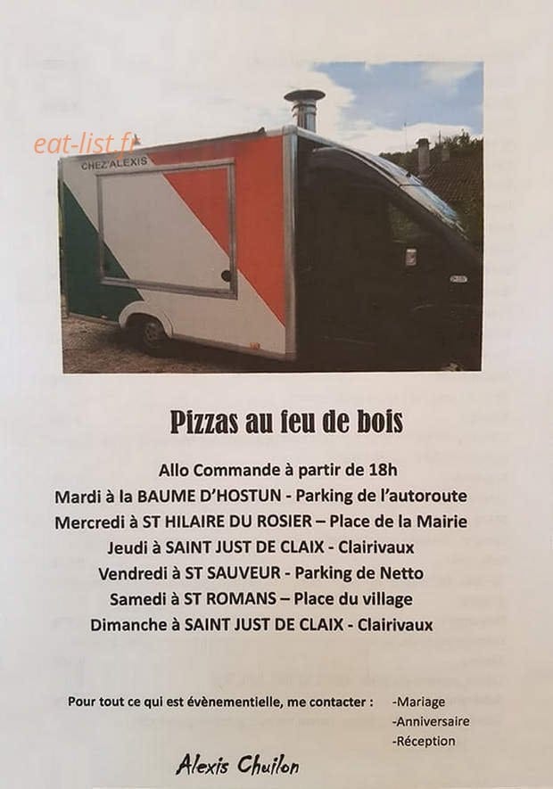 Chez Alexis — carte page 1
