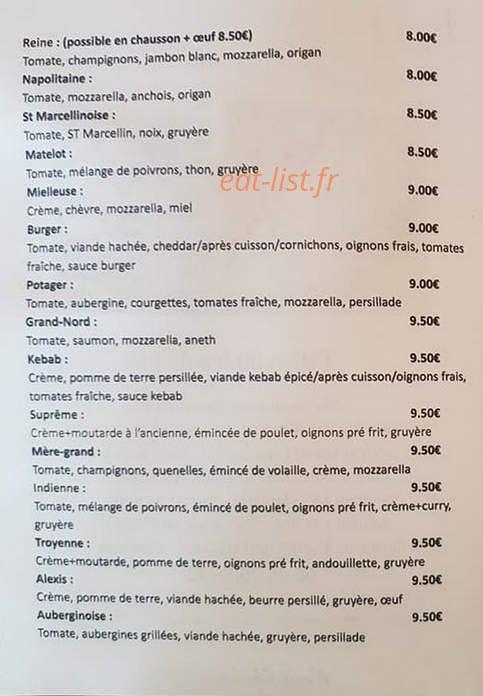 Chez Alexis — carte page 2