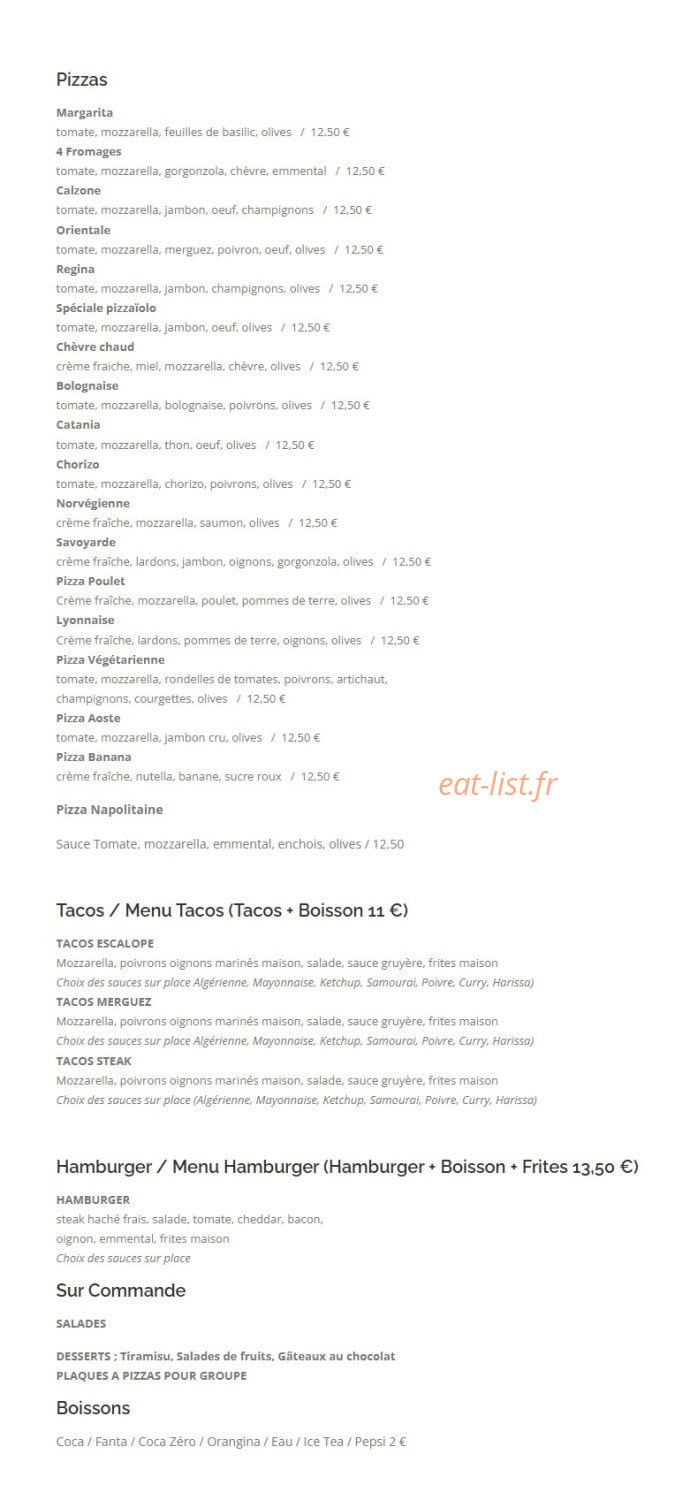 Chez Basset — carte page 1