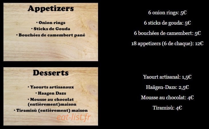 Chez Bettie — carte page 4