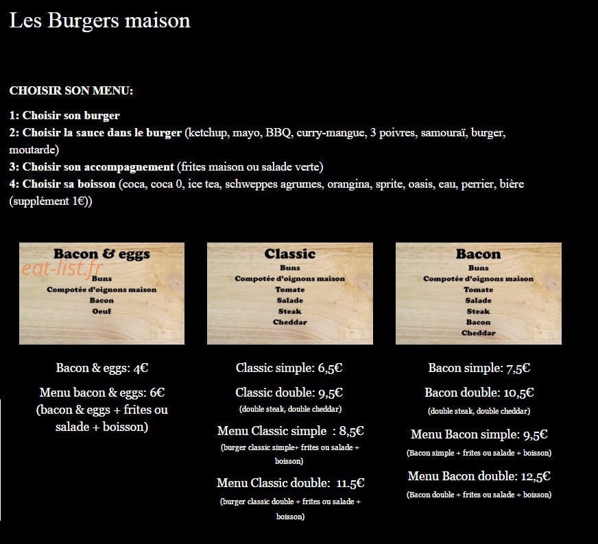 Chez Bettie — carte page 1