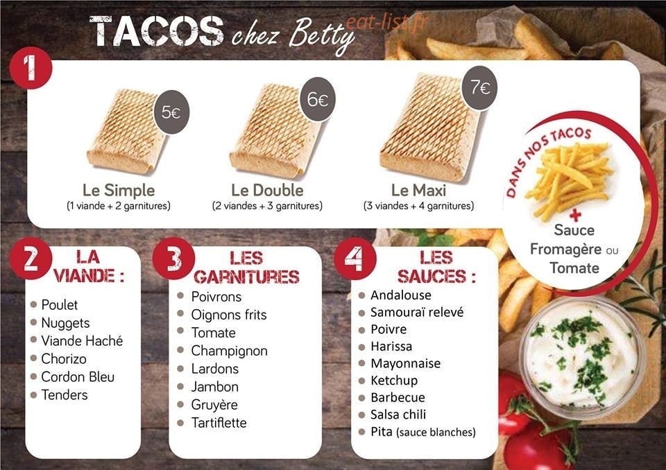 Chez Betty — carte page 5