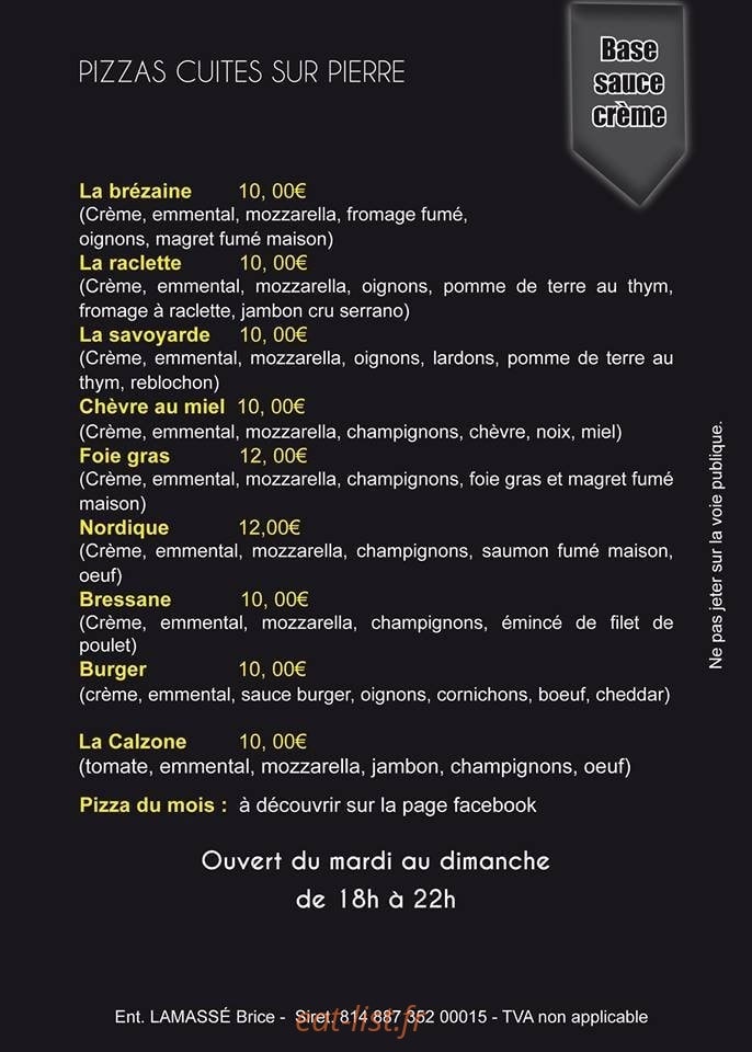 Chez Brice — carte page 5