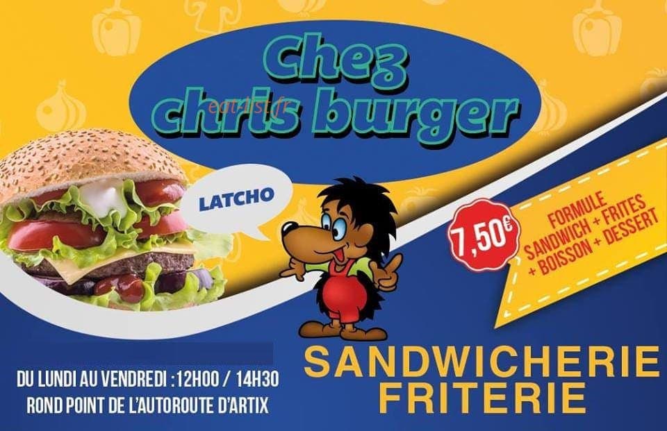 Chez Chris Burger — carte page 1