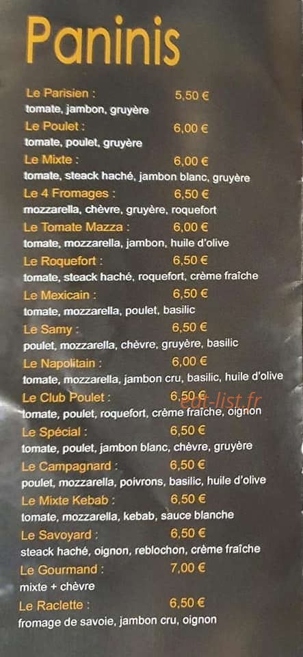 Chez Chris — carte page 2