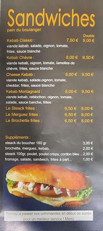 Chez Chris — carte page 9