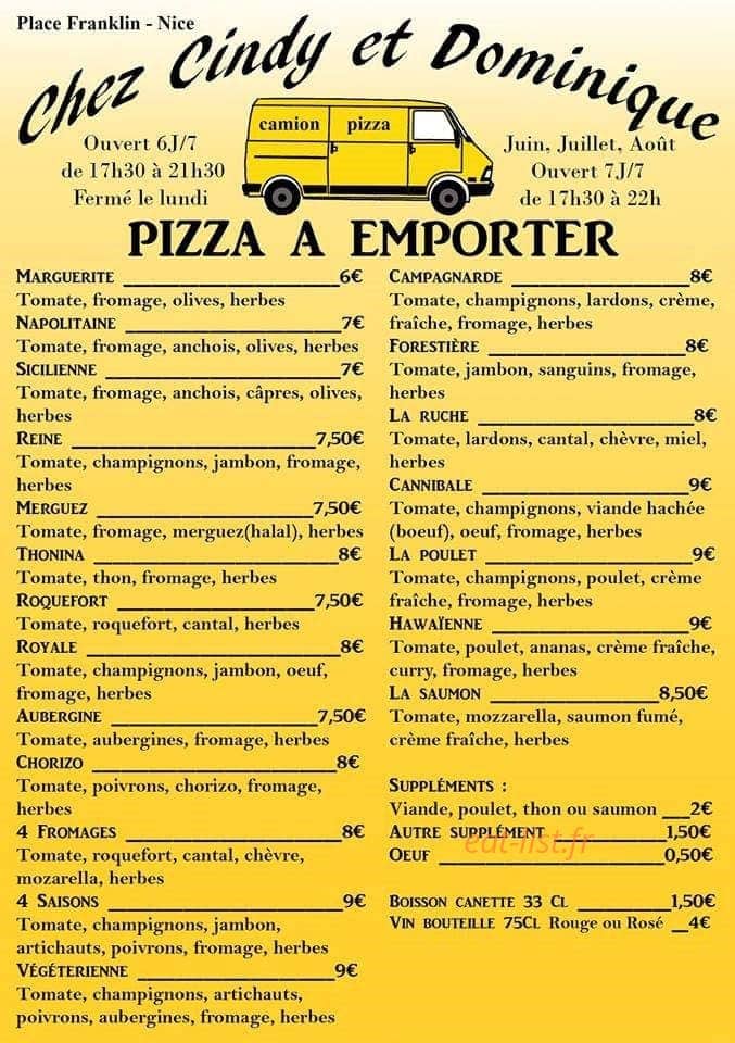 Chez Cindy et Dominique — carte page 1