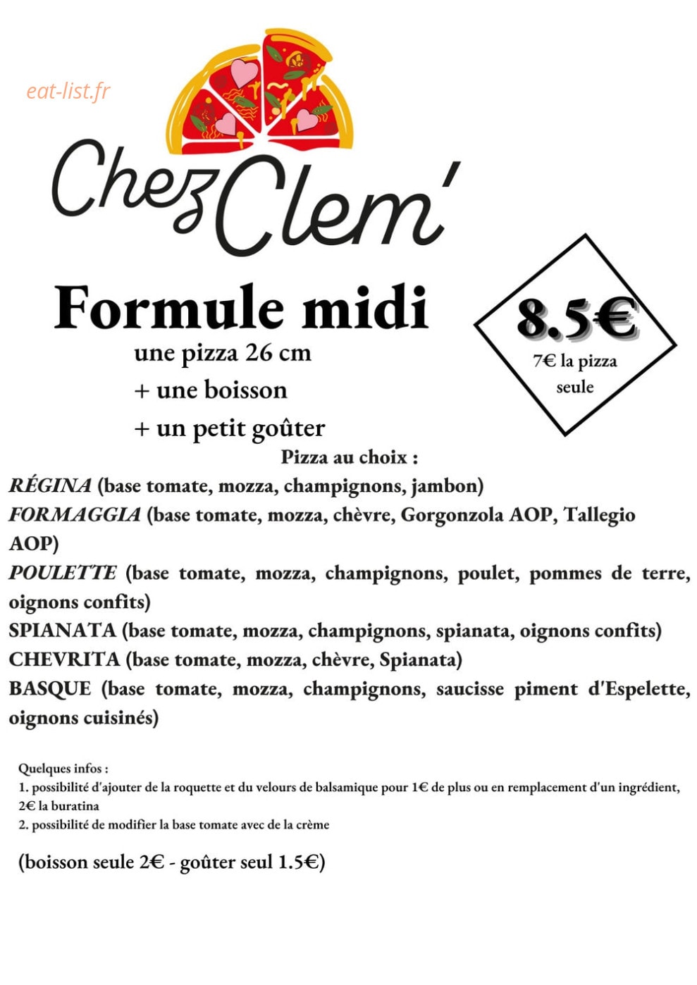 Chez Clém — carte page 2