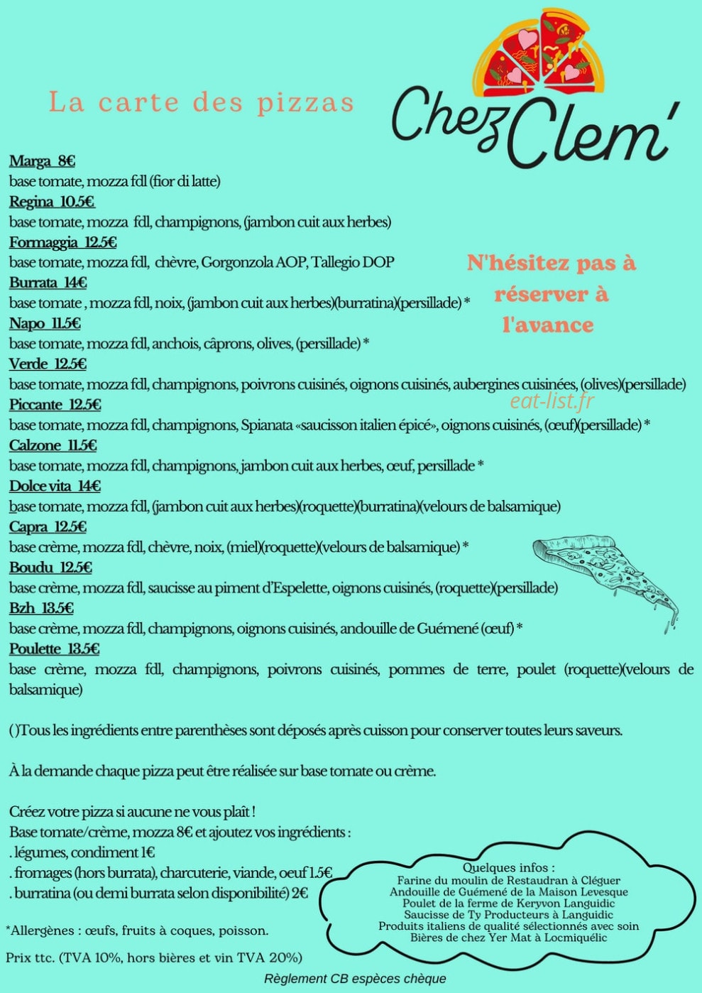 Chez Clém — carte page 1