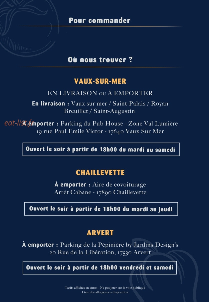 Chez Clochette — carte page 4