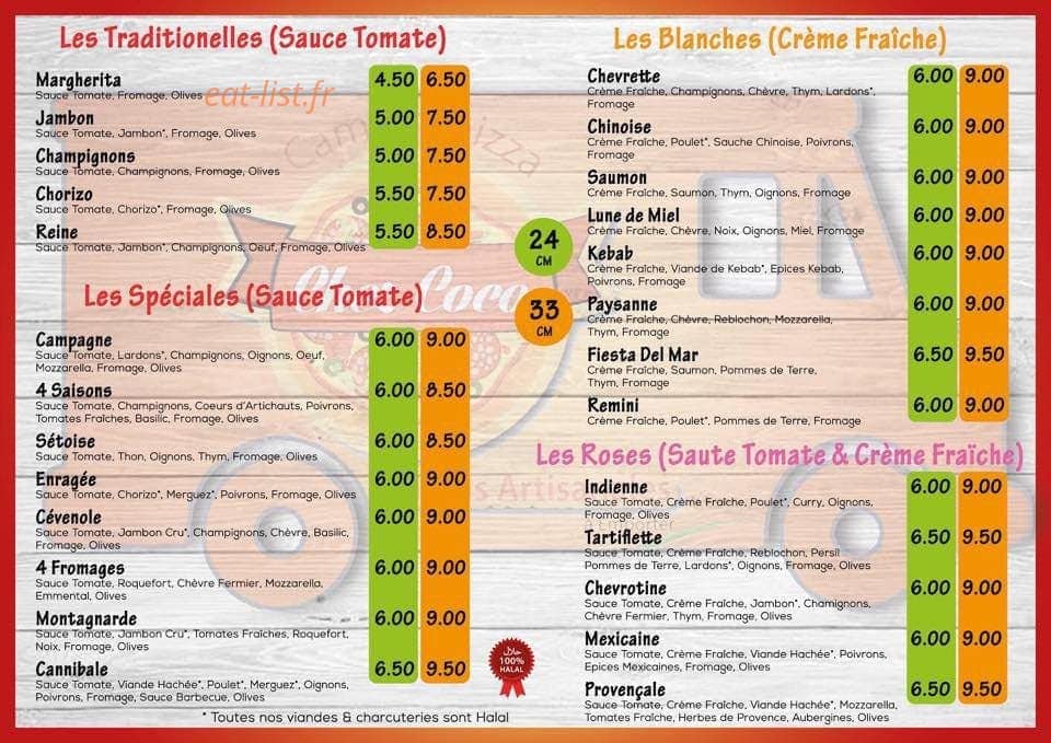 Chez Coco — carte page 1