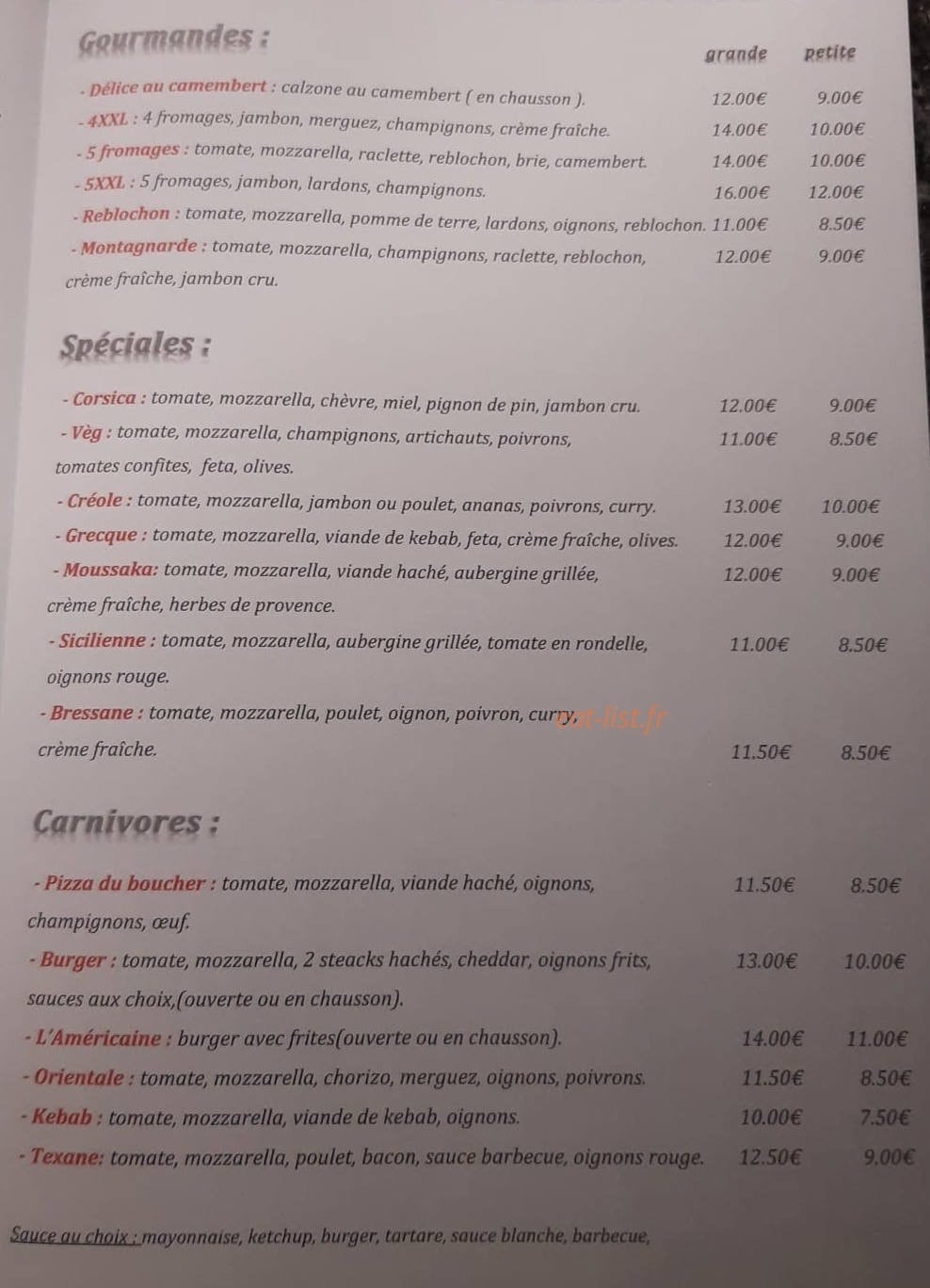 Chez Dam — carte page 2