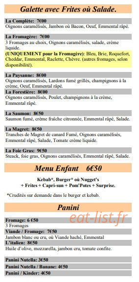 Chez David & Fred — carte page 4