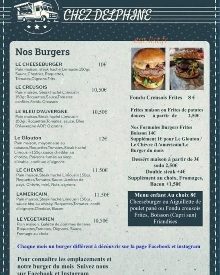 Chez Delphine — carte page 1