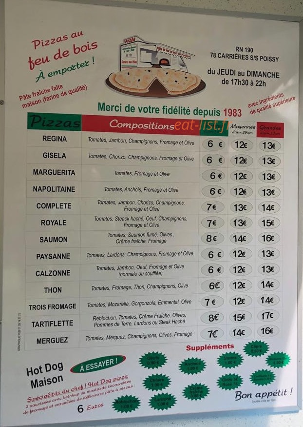 Chez Didier — carte page 1