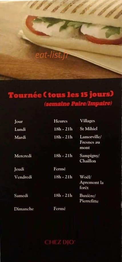 Chez Djo' — carte page 4
