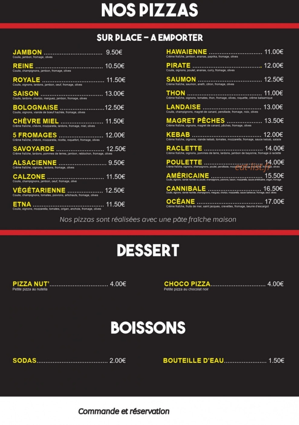 Chez Elsa — carte page 1