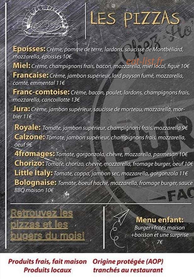 Chez Flo'rian — carte page 1