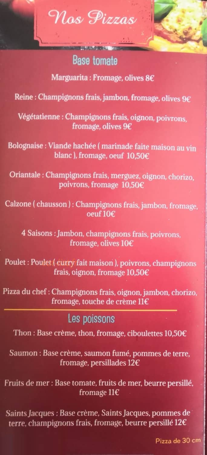 Chez FloPizza — carte page 2