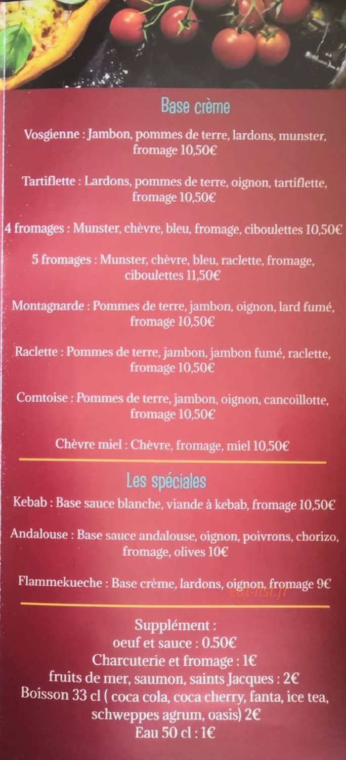 Chez FloPizza — carte page 3