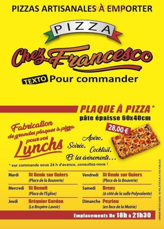Chez Francesco — carte page 1