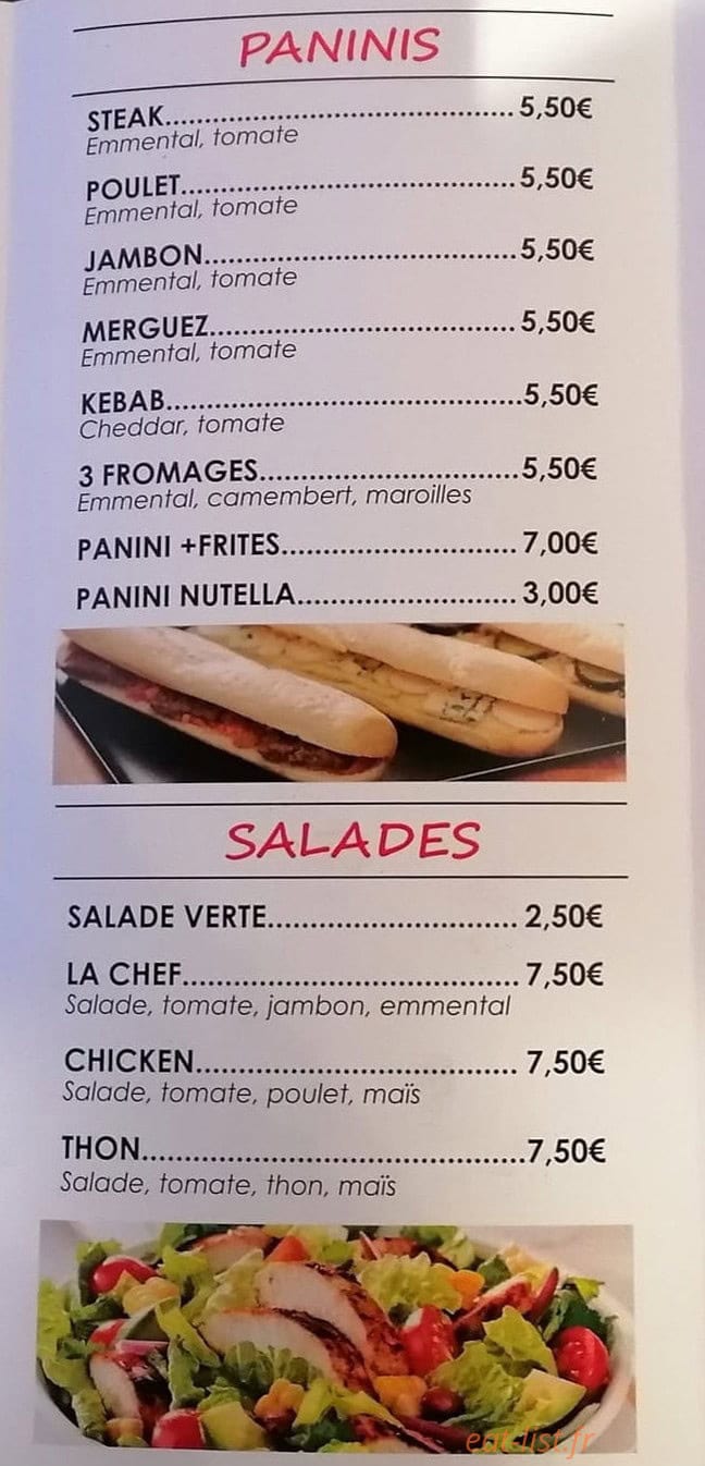 Chez Gaëlle — carte page 3