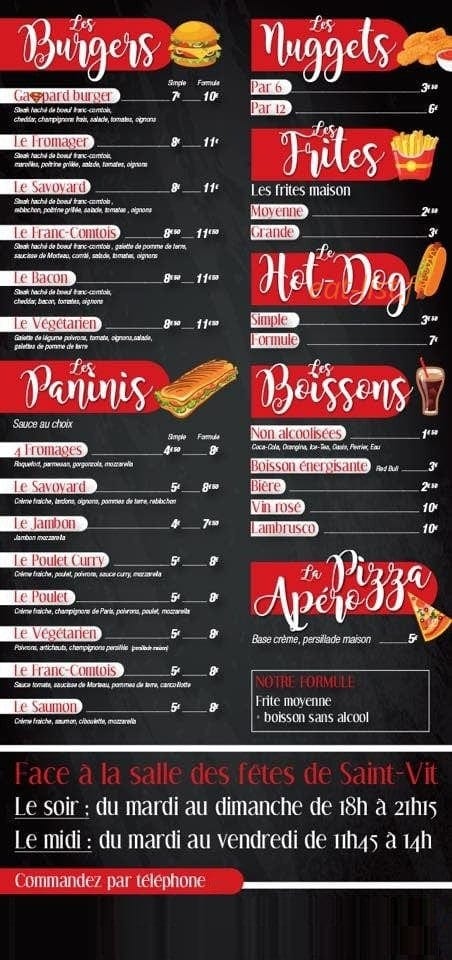 Chez Gaspard — carte page 2
