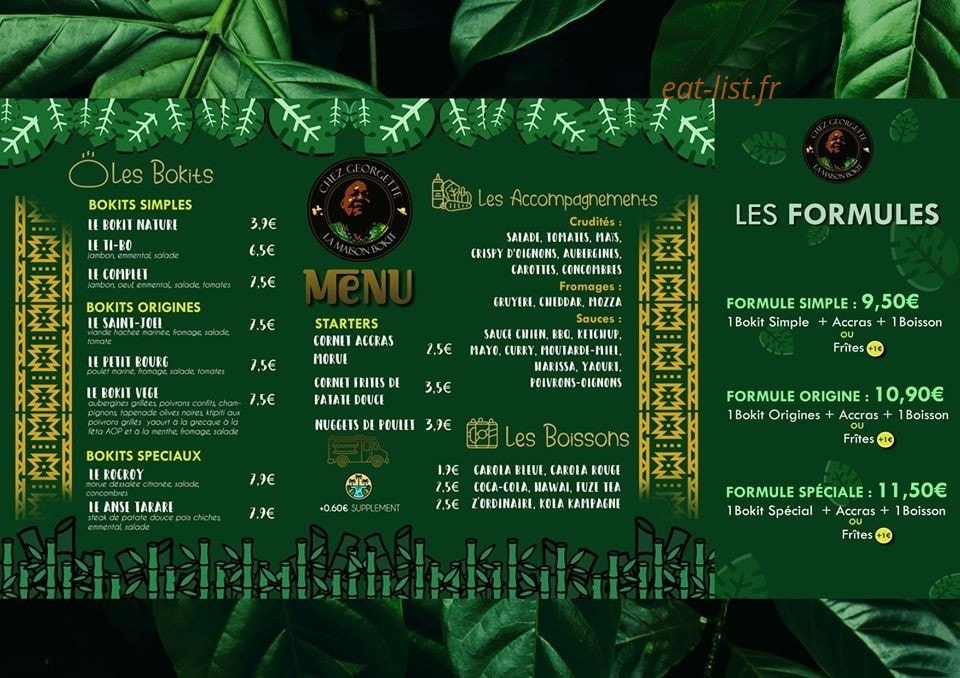Chez Georgette — carte page 1