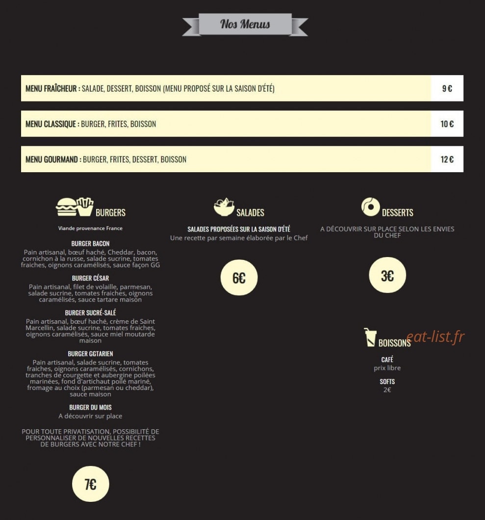 Chez GG — carte page 1