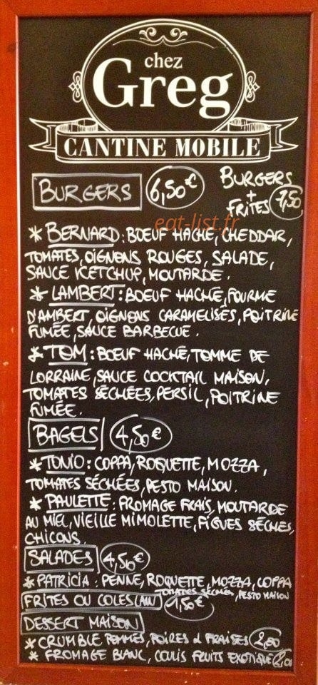 Chez Greg — carte page 2